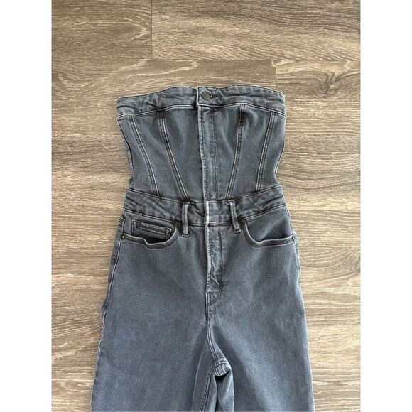 Good American Fit For Success Tube Jumpsuit Faded / Washed Black Size Small - Picture 5 of 8